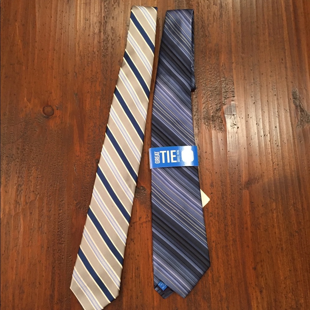 Two men’s ties. NWT Saville Row & 1 Club Room.